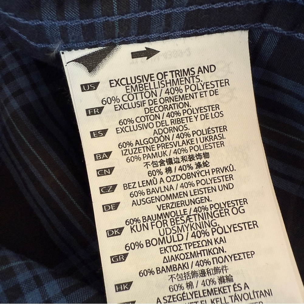 5.11 Tactical Men’s Igor Plaid Button-Down Shirt XL Blue Black Long Sleeve Snap - Picture 9 of 9